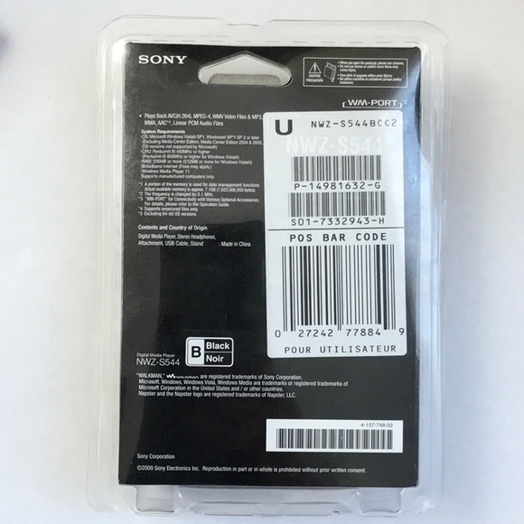 Sony Walkman vintage S Series 8GB MP3 player NWZ S544BCC2 Black - Picture 2 of 5